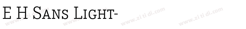 E H Sans Light字体转换